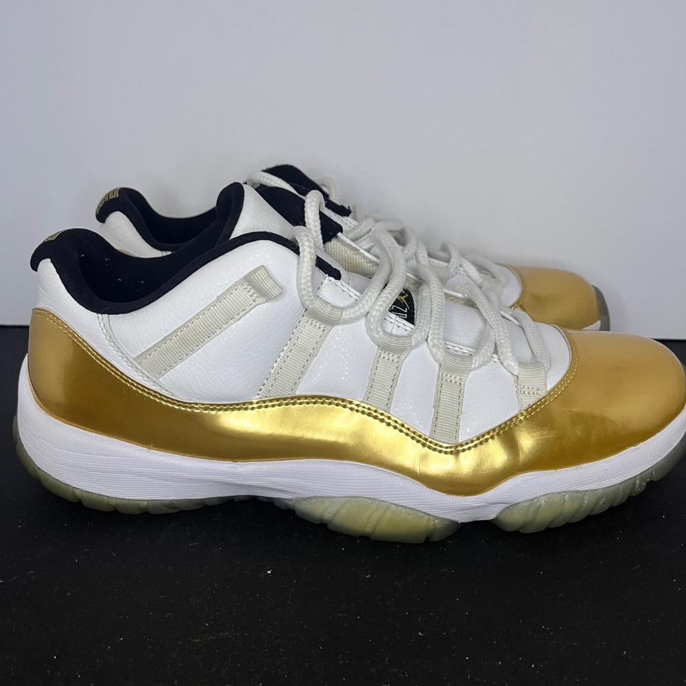 Air Jordan 11 Retro Low Closing Ceremony White Metallic Gold Mens 10.5 - Picture 2 of 8